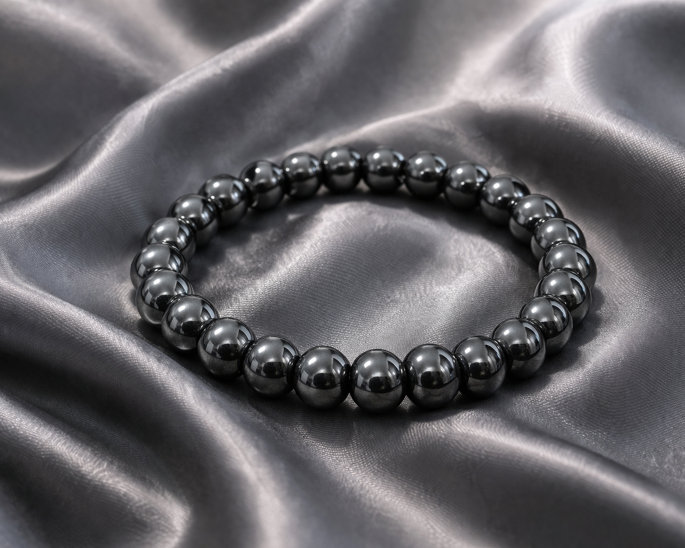 PULSERA HEMATITA EN NYLON
